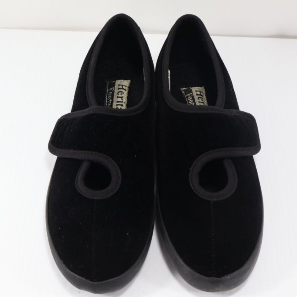 Heritage Footwear Slippers Womens 6 1/2 W Indoor Outdoor Black Mary Jane Bali